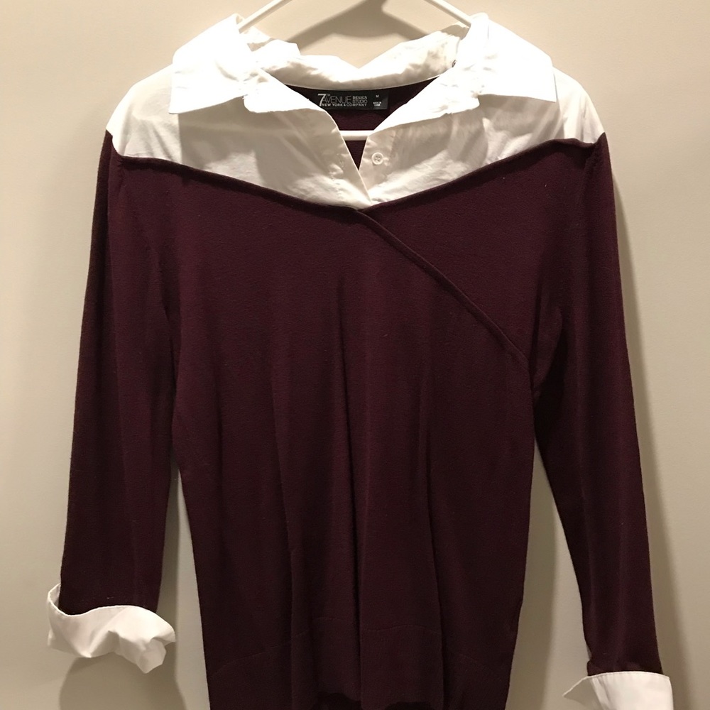 Size M NY&CO illusion fashion sweater